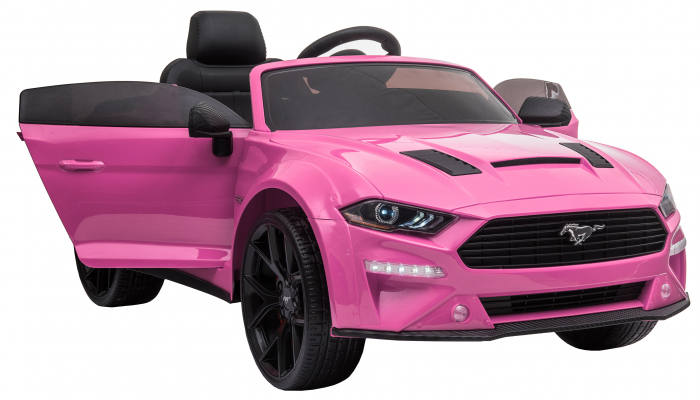 Masinuta electrica Premier Ford Mustang, 12V, roti cauciuc EVA, scaun piele ecologica, roz [18]