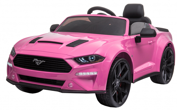 Masinuta electrica Premier Ford Mustang, 12V, roti cauciuc EVA, scaun piele ecologica, roz [3]