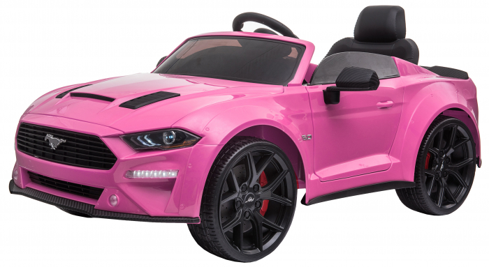 Masinuta electrica Premier Ford Mustang, 12V, roti cauciuc EVA, scaun piele ecologica, roz [6]