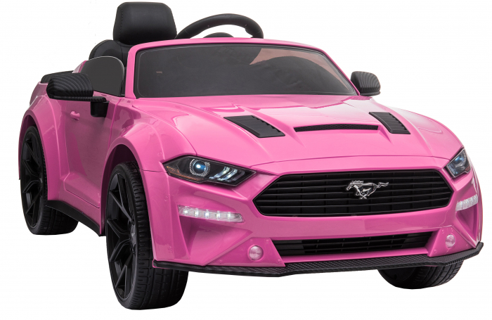 Masinuta electrica Premier Ford Mustang, 12V, roti cauciuc EVA, scaun piele ecologica, roz [13]