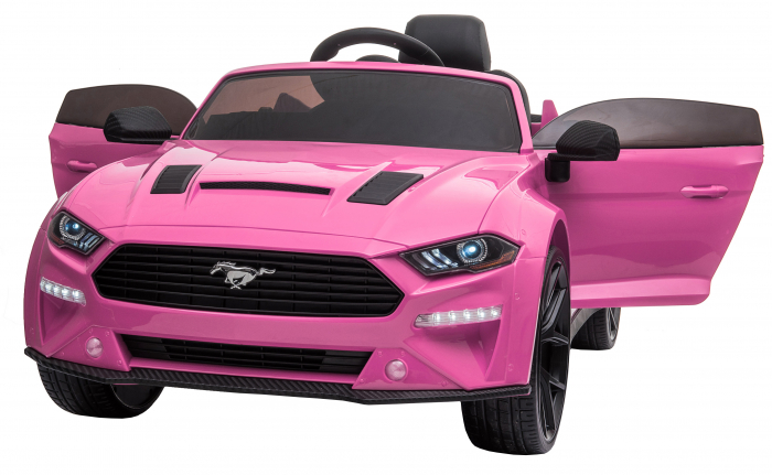 Masinuta electrica Premier Ford Mustang, 12V, roti cauciuc EVA, scaun piele ecologica, roz [2]
