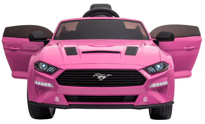 Masinuta electrica Premier Ford Mustang, 12V, roti cauciuc EVA, scaun piele ecologica, roz [14]