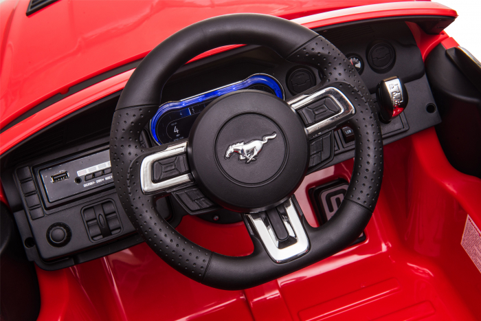 Masinuta electrica Premier Ford Mustang, 12V, roti cauciuc EVA, scaun piele ecologica, rosu [25]