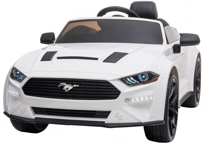 Masinuta electrica Premier Ford Mustang, 12V, roti cauciuc EVA, scaun piele ecologica, alb [1]