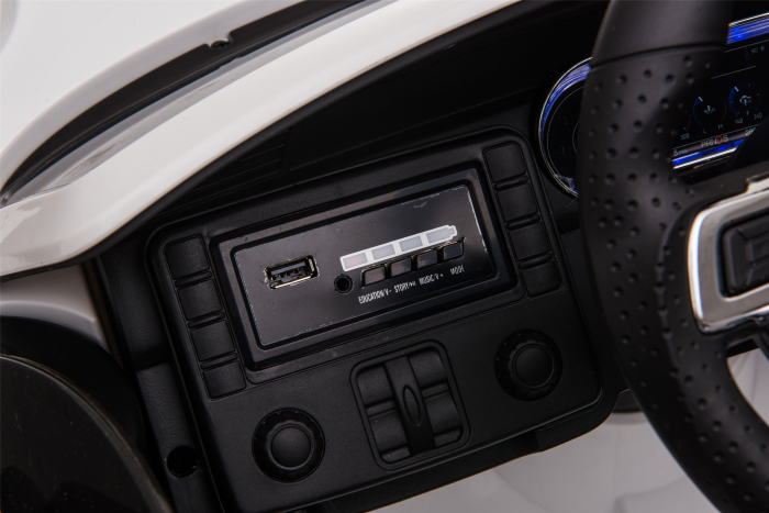 Masinuta electrica Premier Ford Mustang, 12V, roti cauciuc EVA, scaun piele ecologica, alb [26]