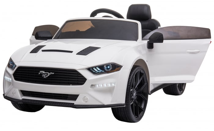 Masinuta electrica Premier Ford Mustang, 12V, roti cauciuc EVA, scaun piele ecologica, alb [2]