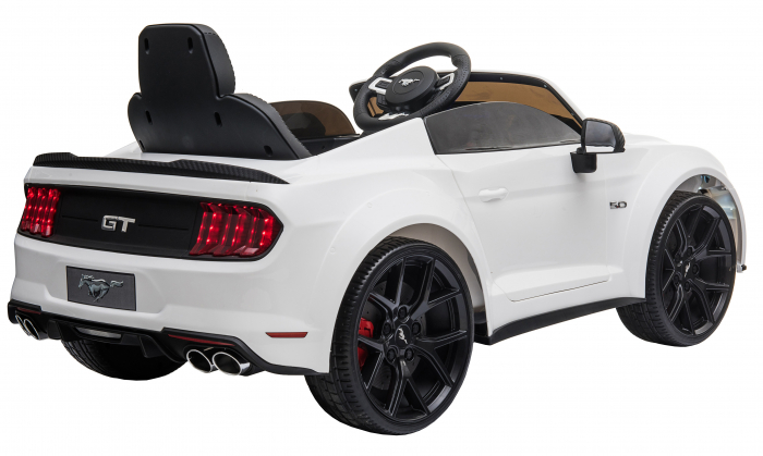 Masinuta electrica Premier Ford Mustang, 12V, roti cauciuc EVA, scaun piele ecologica, alb [11]