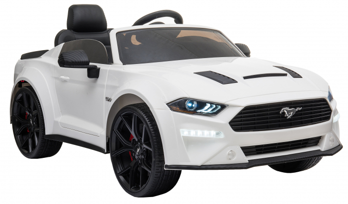 Masinuta electrica Premier Ford Mustang, 12V, roti cauciuc EVA, scaun piele ecologica, alb [12]