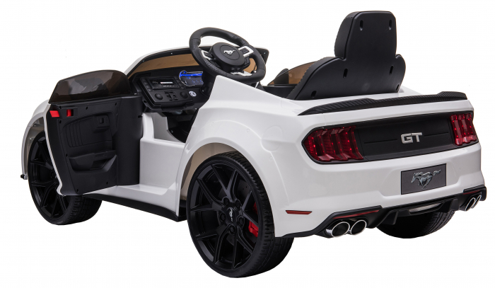 Masinuta electrica Premier Ford Mustang, 12V, roti cauciuc EVA, scaun piele ecologica, alb [16]