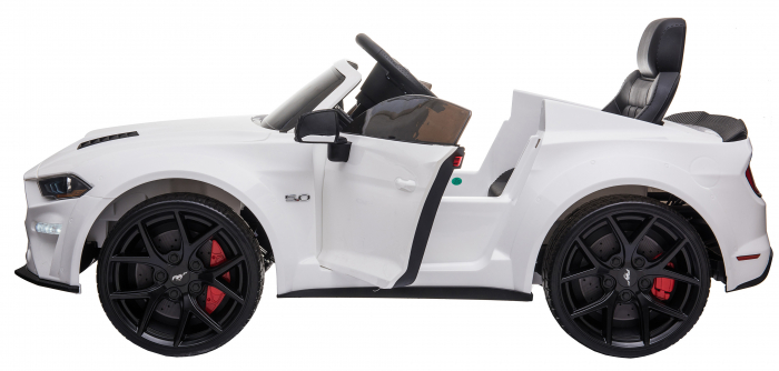 Masinuta electrica Premier Ford Mustang, 12V, roti cauciuc EVA, scaun piele ecologica, alb [15]