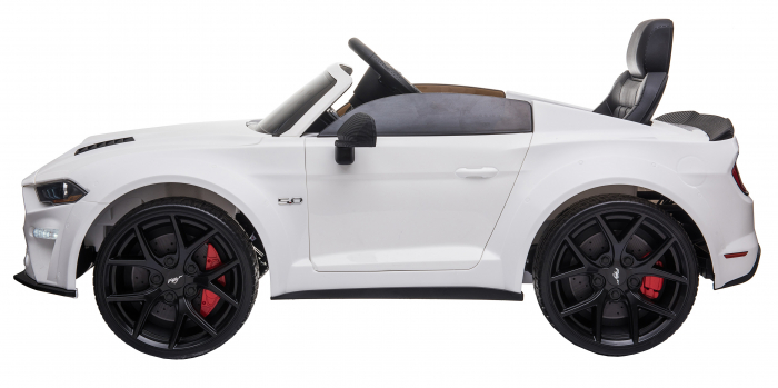 Masinuta electrica Premier Ford Mustang, 12V, roti cauciuc EVA, scaun piele ecologica, alb [7]