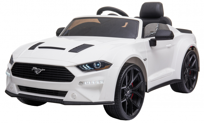 Masinuta electrica Premier Ford Mustang, 12V, roti cauciuc EVA, scaun piele ecologica, alb [5]