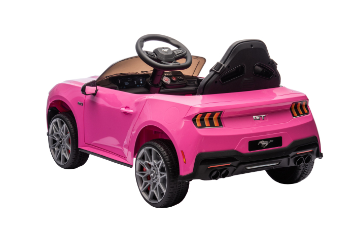 Masinuta electrica Premier Ford Mustang GT Convertible, 12V, roti cauciuc EVA, scaun piele ecologica, roz [5]