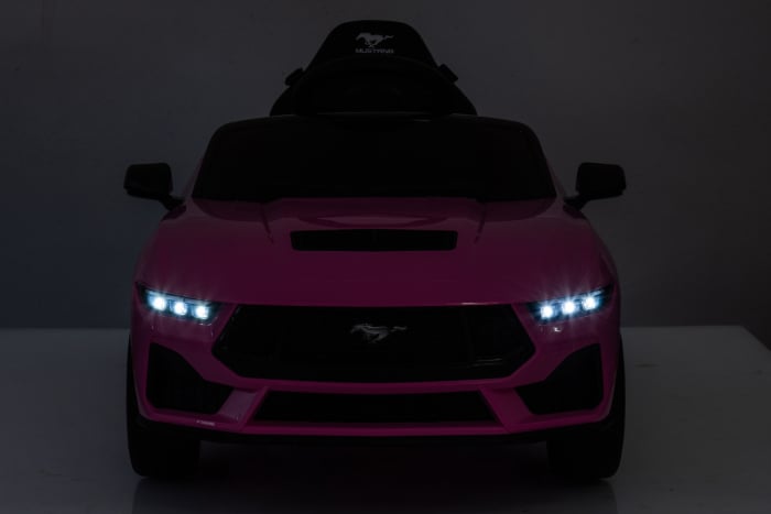 Masinuta electrica Premier Ford Mustang GT Convertible, 12V, roti cauciuc EVA, scaun piele ecologica, roz [18]