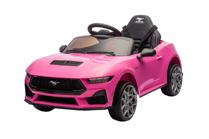 Masinuta electrica Premier Ford Mustang GT Convertible, 12V, roti cauciuc EVA, scaun piele ecologica, roz [2]
