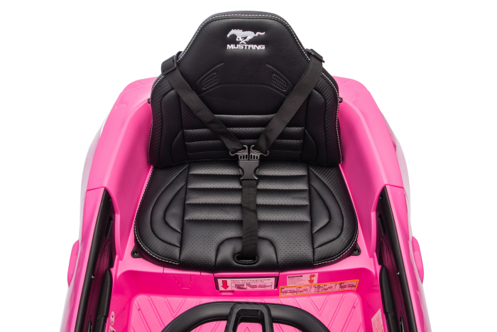 Masinuta electrica Premier Ford Mustang GT Convertible, 12V, roti cauciuc EVA, scaun piele ecologica, roz [16]