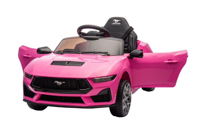 Masinuta electrica Premier Ford Mustang GT Convertible, 12V, roti cauciuc EVA, scaun piele ecologica, roz [11]
