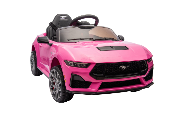 Masinuta electrica Premier Ford Mustang GT Convertible, 12V, roti cauciuc EVA, scaun piele ecologica, roz [15]