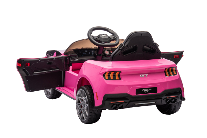 Masinuta electrica Premier Ford Mustang GT Convertible, 12V, roti cauciuc EVA, scaun piele ecologica, roz [12]