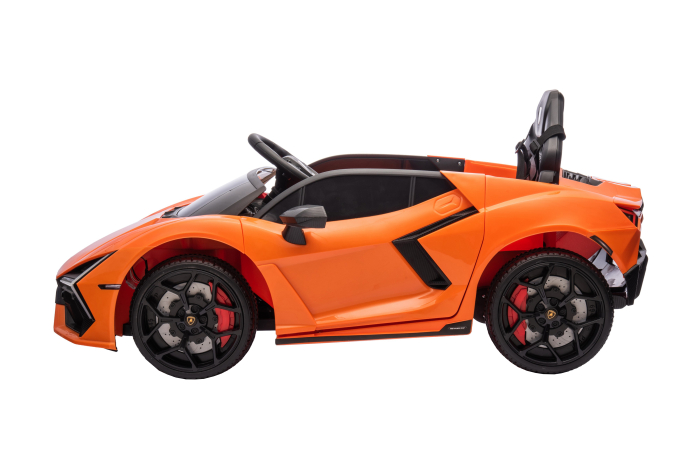 Masinuta electrica Premier Lamborghini Revuelto, 12V, roti cauciuc EVA, scaun piele ecologica, portocaliu [6]