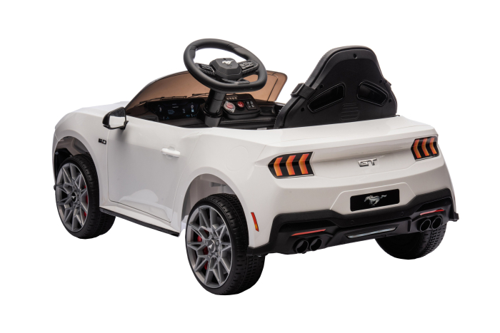 Masinuta electrica Premier Ford Mustang GT Convertible, 12V, roti cauciuc EVA, scaun piele ecologica, alb [4]