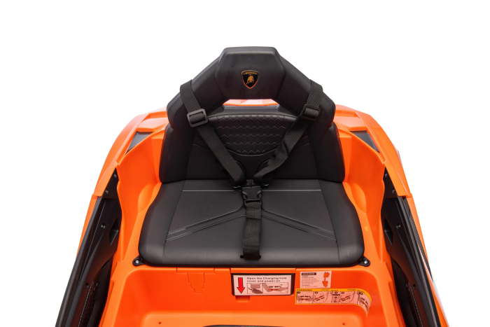 Masinuta electrica Premier Lamborghini Revuelto, 12V, roti cauciuc EVA, scaun piele ecologica, portocaliu [18]