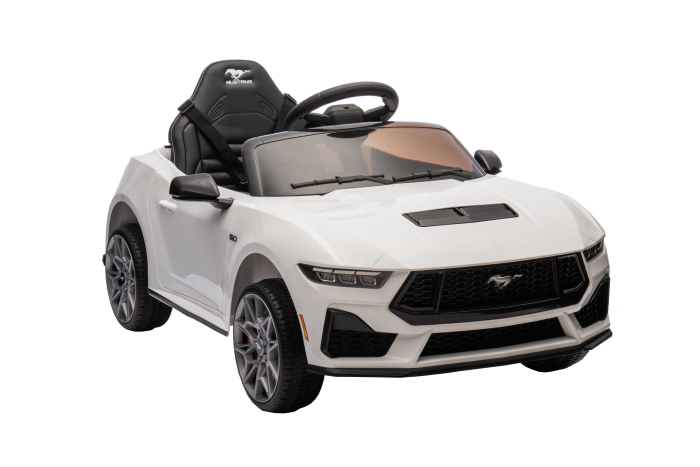 Masinuta electrica Premier Ford Mustang GT Convertible, 12V, roti cauciuc EVA, scaun piele ecologica, alb [8]