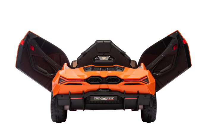 Masinuta electrica Premier Lamborghini Revuelto, 12V, roti cauciuc EVA, scaun piele ecologica, portocaliu [15]