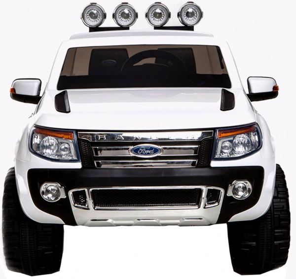 Masinuta electrica Premier Ford Ranger, 12V, roti cauciuc EVA, scaun piele ecologica, alb [4]