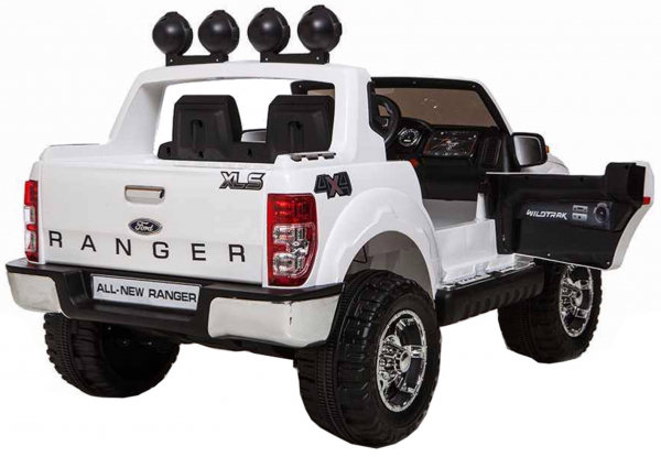 Masinuta electrica Premier Ford Ranger, 12V, roti cauciuc EVA, scaun piele ecologica, alb [6]