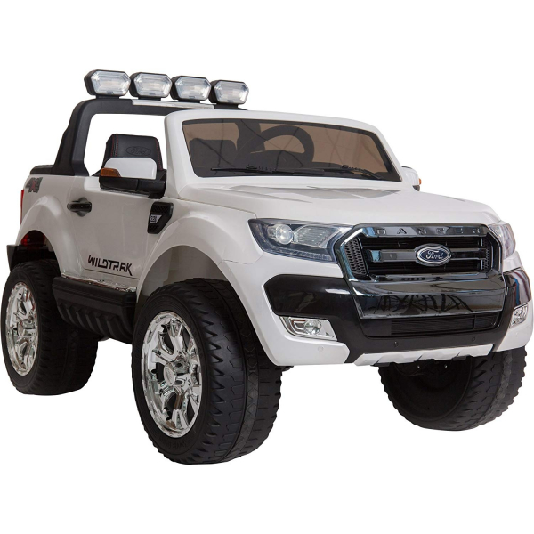 Masinuta electrica Premier Ford Ranger 4x4, 12V, roti cauciuc EVA, scaun piele ecologica, alb [4]