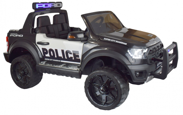 Masinuta electrica politie Premier Ford Raptor, 12V, roti cauciuc EVA, scaun piele ecologica negru [4]