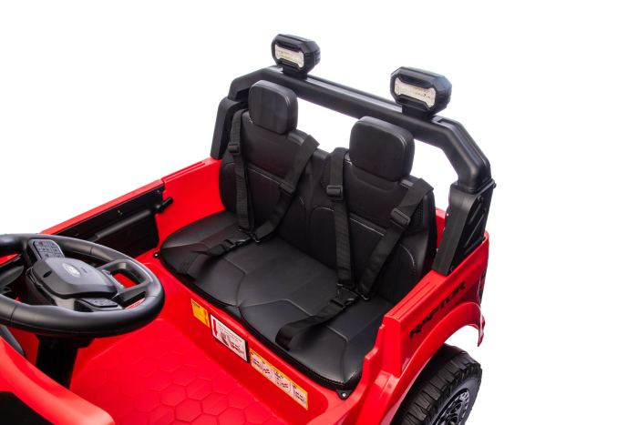 Masinuta electrica Premier Ford Raptor F150, 24V, 2 copii, scaun piele ecologica, rosu [23]