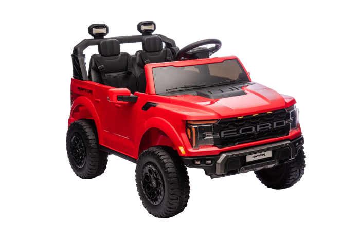 Masinuta electrica Premier Ford Raptor F150, 24V, 2 copii, scaun piele ecologica, rosu [12]