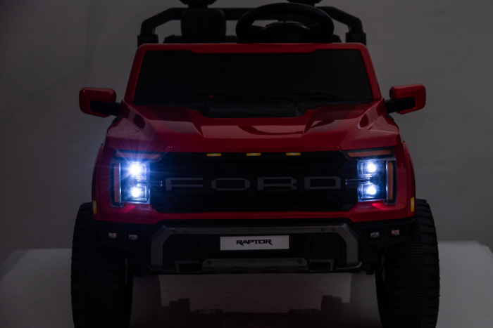 Masinuta electrica Premier Ford Raptor F150, 24V, 2 copii, scaun piele ecologica, rosu [18]