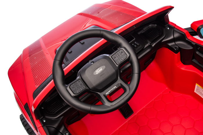 Masinuta electrica Premier Ford Raptor F150, 24V, 2 copii, scaun piele ecologica, rosu [32]