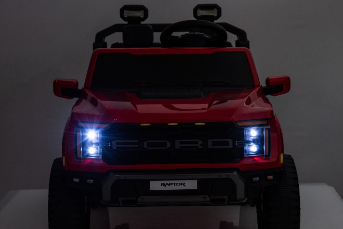 Masinuta electrica Premier Ford Raptor F150, 24V, 2 copii, scaun piele ecologica, rosu [19]