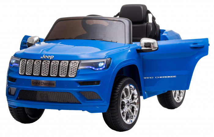 Masinuta electrica Premier Jeep Grand Cherokee, 12V, roti cauciuc EVA, scaun piele ecologica, albastru [11]