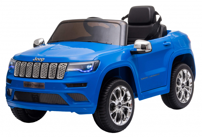 Masinuta electrica Premier Jeep Grand Cherokee, 12V, roti cauciuc EVA, scaun piele ecologica, albastru [5]
