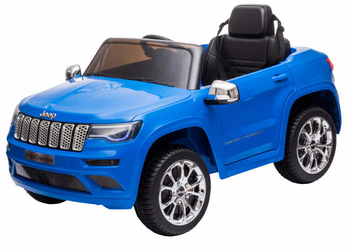 Masinuta electrica Premier Jeep Grand Cherokee, 12V, roti cauciuc EVA, scaun piele ecologica, albastru [14]