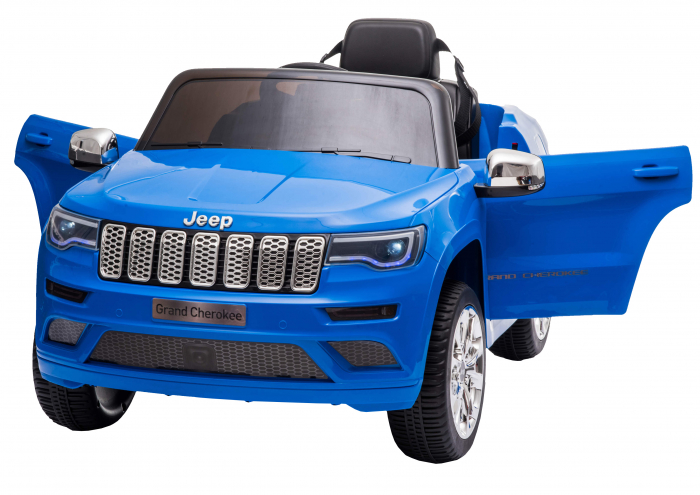 Masinuta electrica Premier Jeep Grand Cherokee, 12V, roti cauciuc EVA, scaun piele ecologica, albastru [2]