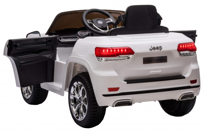 Masinuta electrica Premier Jeep Grand Cherokee, 12V, roti cauciuc EVA, scaun piele ecologica, alb [12]