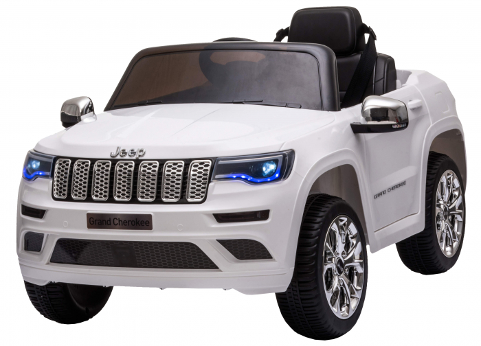 Masinuta electrica Premier Jeep Grand Cherokee, 12V, roti cauciuc EVA, scaun piele ecologica, alb [4]