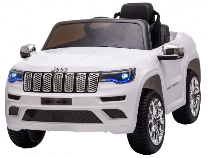 Masinuta electrica Premier Jeep Grand Cherokee, 12V, roti cauciuc EVA, scaun piele ecologica, alb [1]