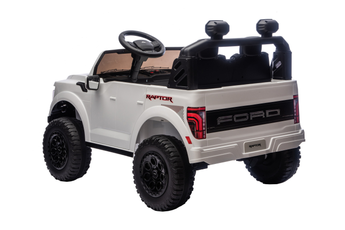 Masinuta electrica Premier Ford Raptor F150, 24V, 2 copii, scaun piele ecologica, alb [4]