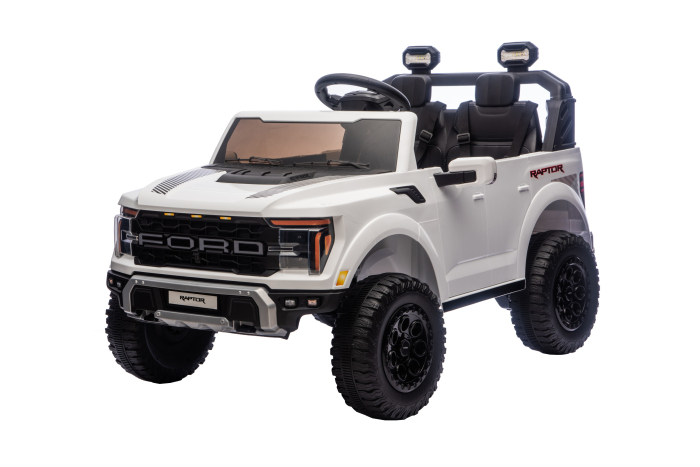 Masinuta electrica Premier Ford Raptor F150, 24V, 2 copii, scaun piele ecologica, alb [16]