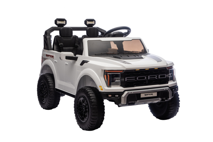 Masinuta electrica Premier Ford Raptor F150, 24V, 2 copii, scaun piele ecologica, alb [8]
