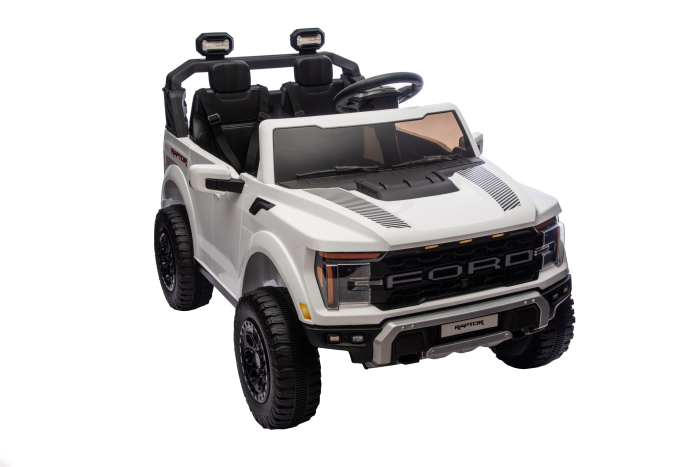 Masinuta electrica Premier Ford Raptor F150, 24V, 2 copii, scaun piele ecologica, alb [15]