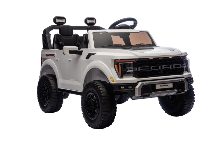 Masinuta electrica Premier Ford Raptor F150, 24V, 2 copii, scaun piele ecologica, alb [14]