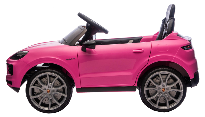 Masinuta electrica Premier Porsche Cayenne E-Hybrid Coupe, 12V, scaun piele ecologica, roz [9]